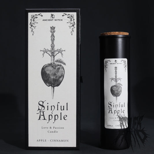 Sinful Apple Ancient Witch Ritual Candle - Gift Boxed Love Spell Candle with Ritual Card