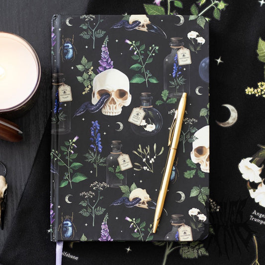 Venom & Vines Print Notebook. Gothic Botanical Notebook.