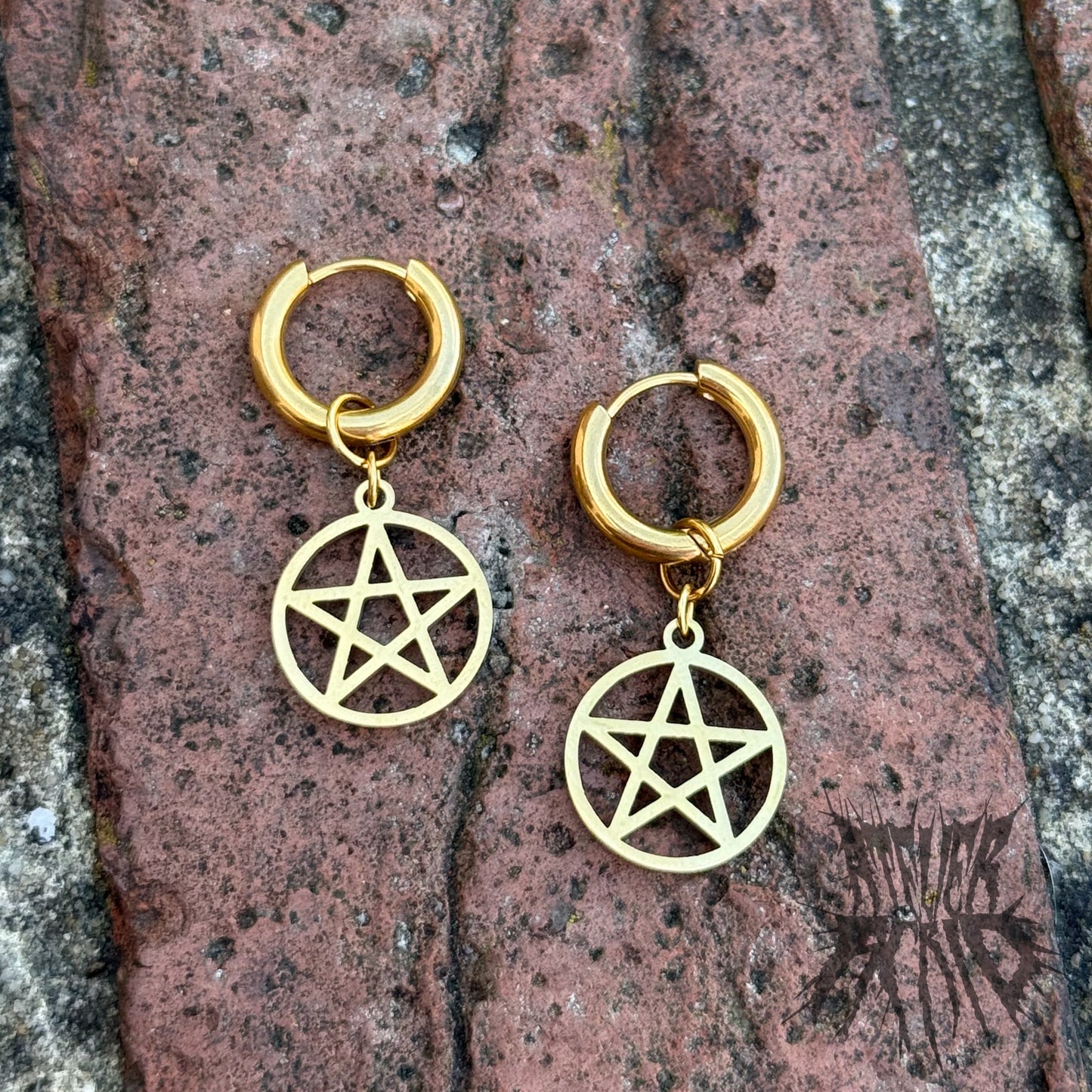 The Invoke Hoop Earrings - Gold Stainless Steel Hoops