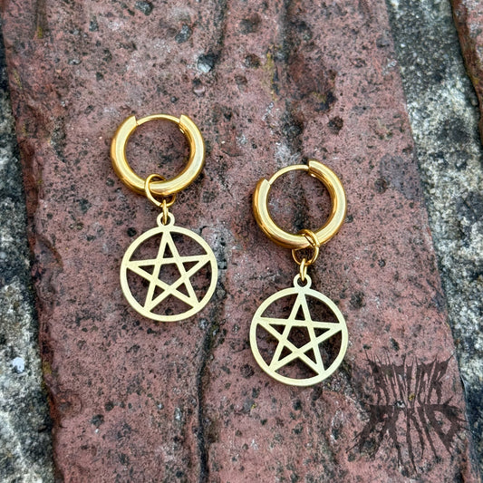 The Invoke Hoop Earrings - Gold Stainless Steel Hoops