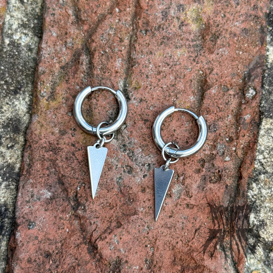 The Compass Hoop Earrings - Stainless Steel Hoops