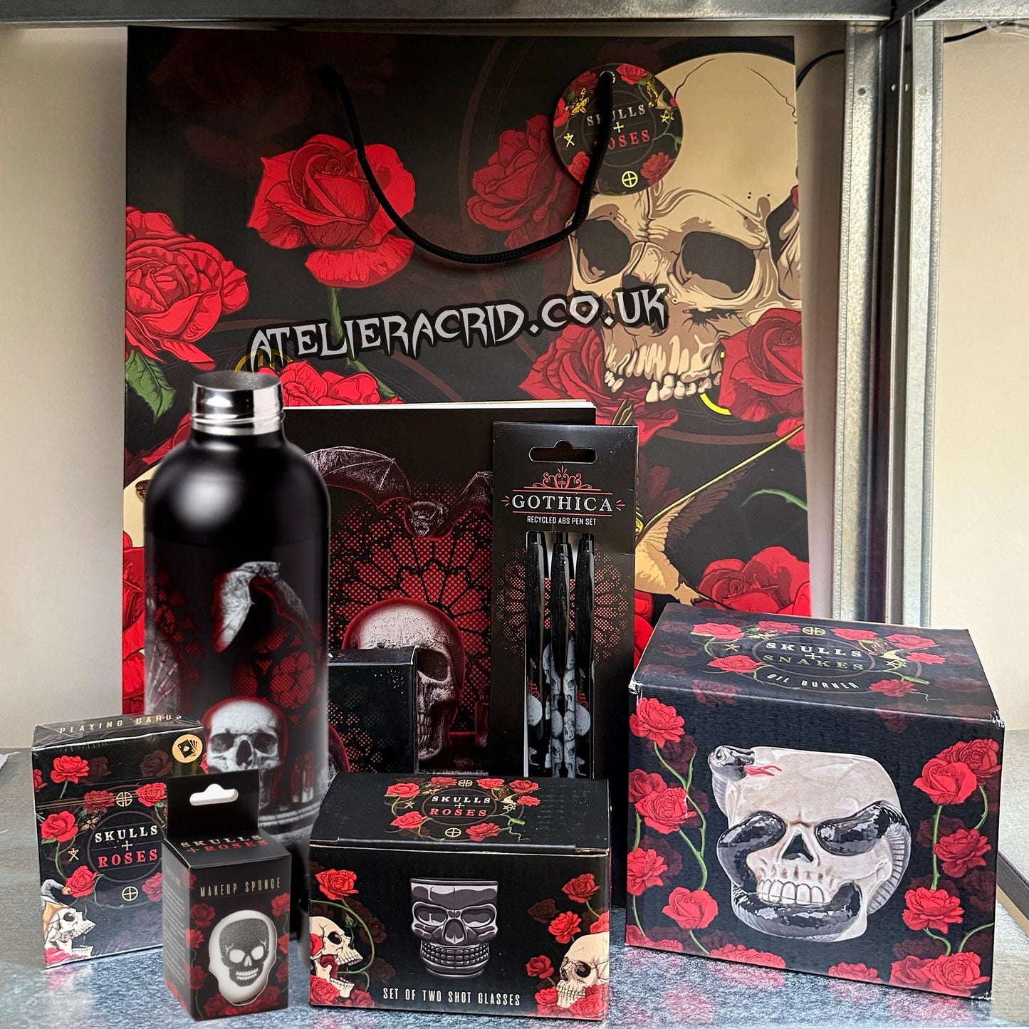 Skulls & Roses Gift Set (Worth £47) Gothic Gift Set- Gothic Christmas gifts