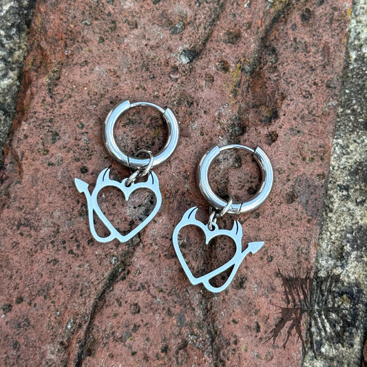 The Devile Hoop Earrings - Stainless Steel Hoops