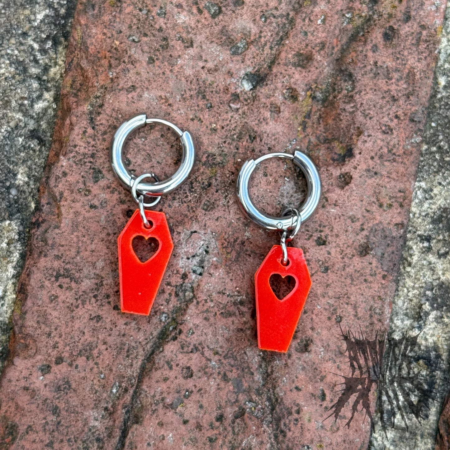 The Coffin Hoop Earrings - Stainless Steel Hoops