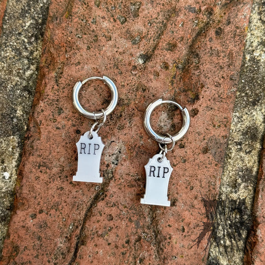 The Grave Hoop Earrings - Stainless Steel Hoops