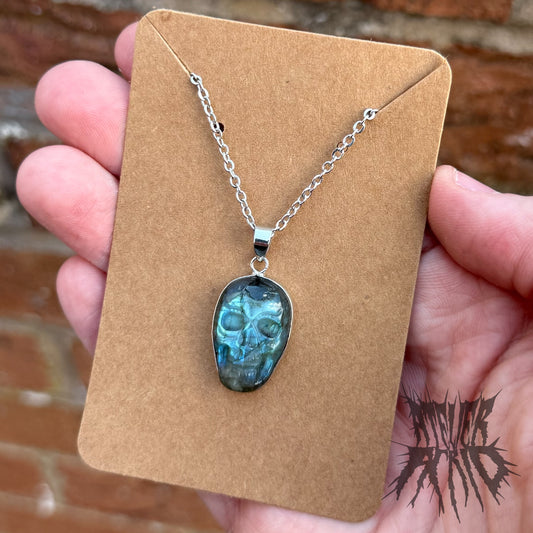 The Labradorite Skull Necklace