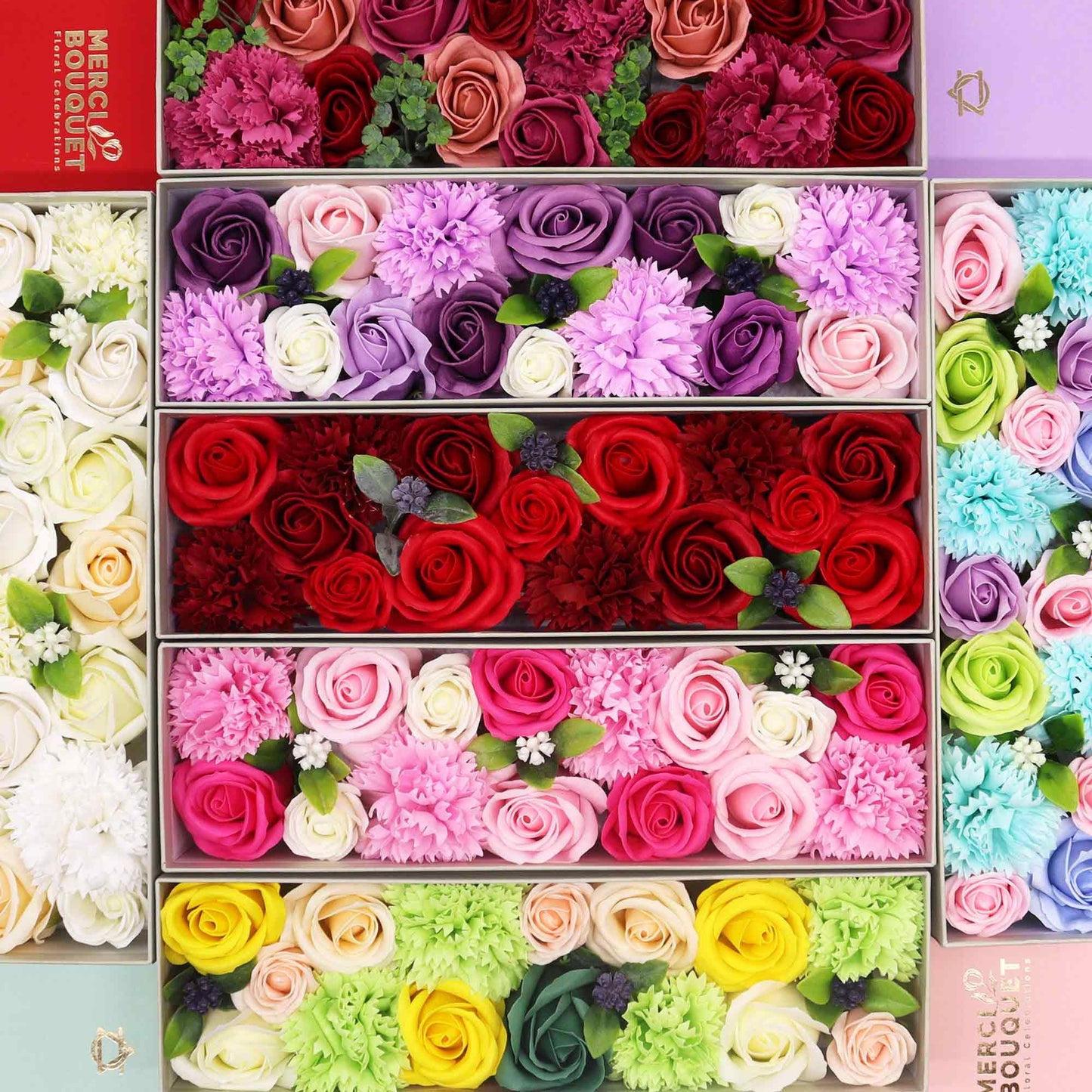Long Box - Classic Red Roses - Gothic Red Roses - Soap Roses