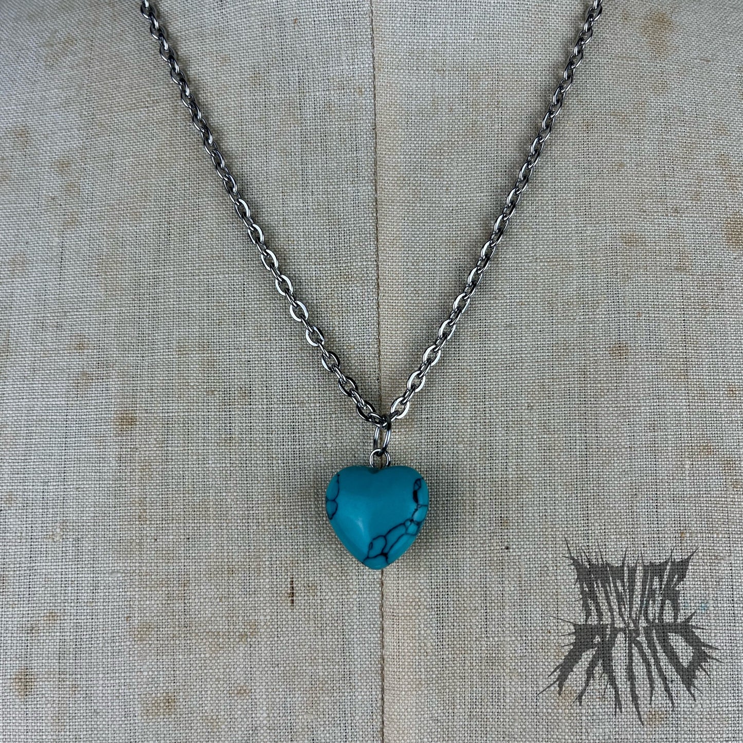 The Howlite Heart Necklace