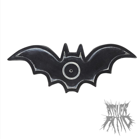 The Belfry Incense Holder - black resin bat incense holder