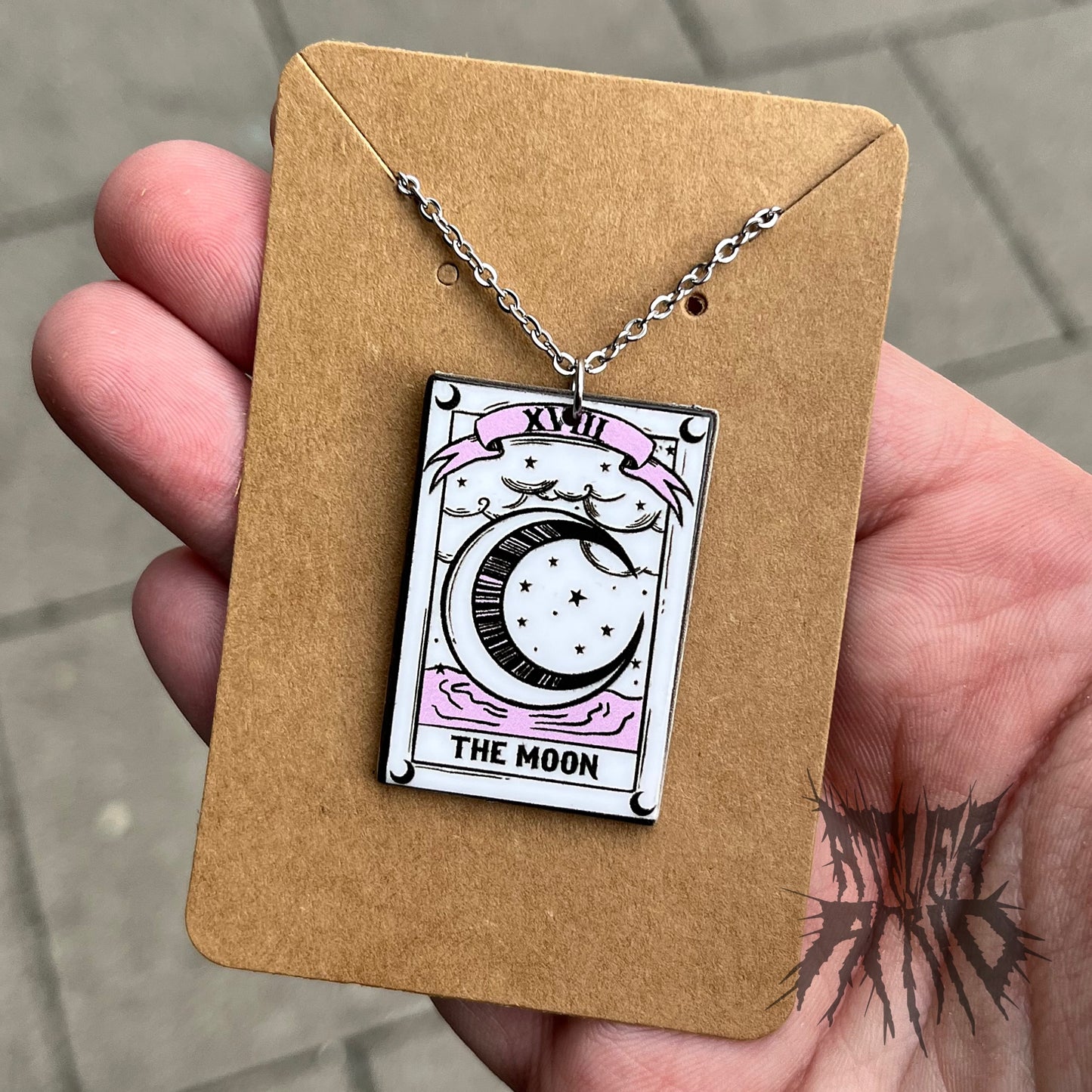 The Luna Necklace - moon tarot card necklace