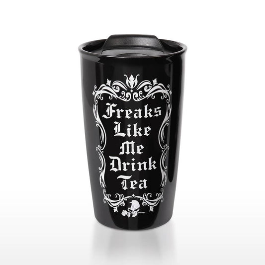 Freaks Like Me Drink Tea: Double Walled Mug (Mug)