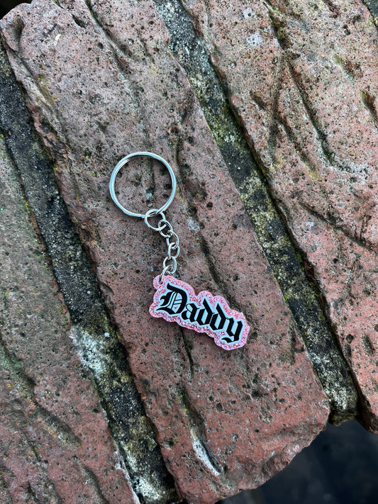 The Daddy Glitter Keyring- gifts for boyfriend. Gifts for father