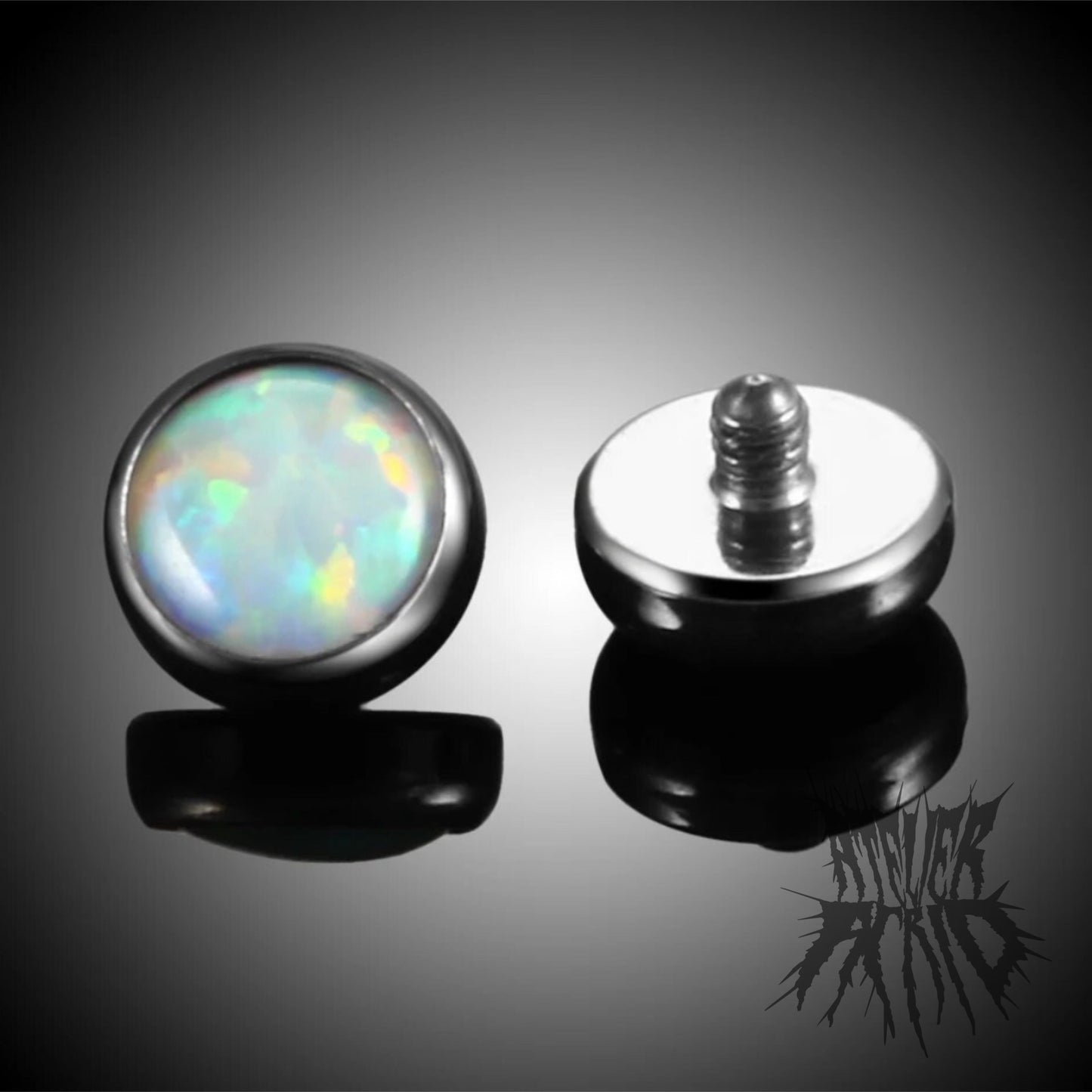 4mm Titanium Opal internally threaded attachment