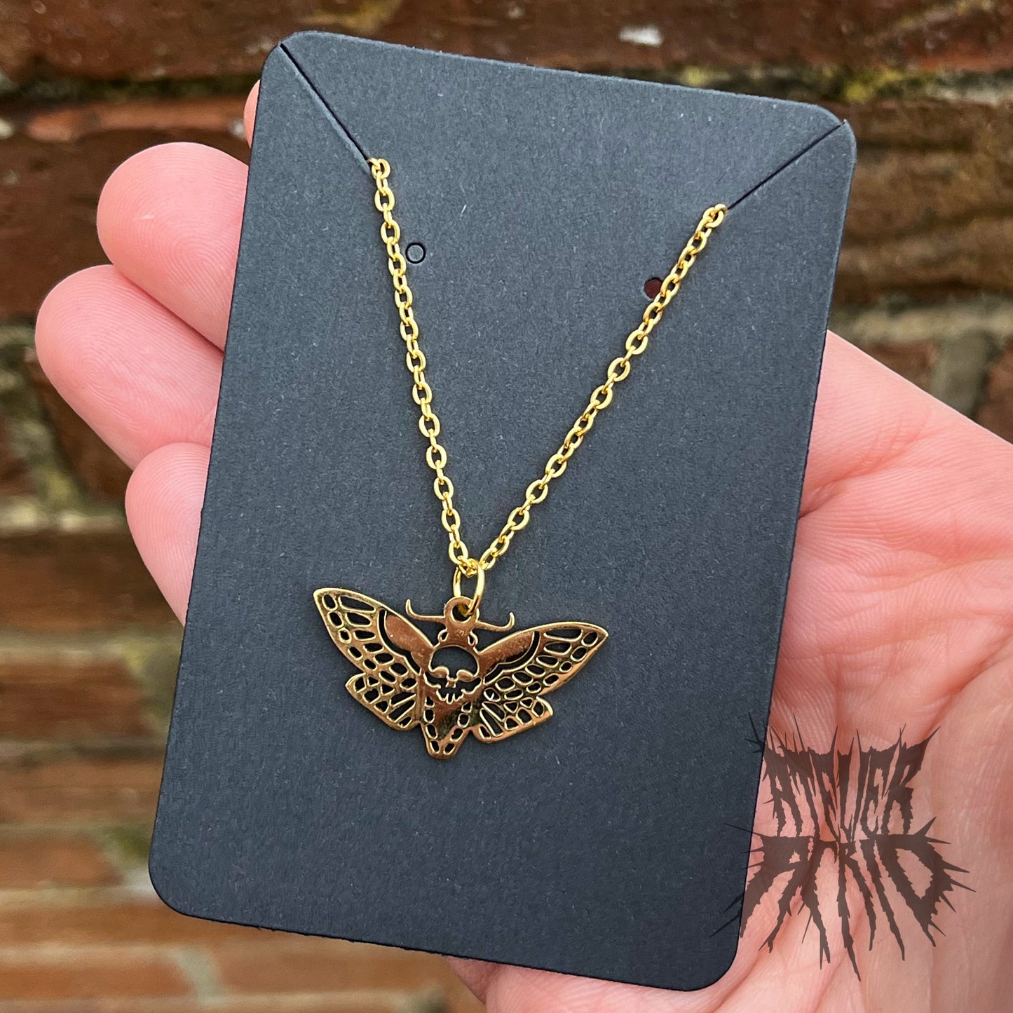 The Gold Wing Necklace - Gold Stainless Steel Moth Necklace