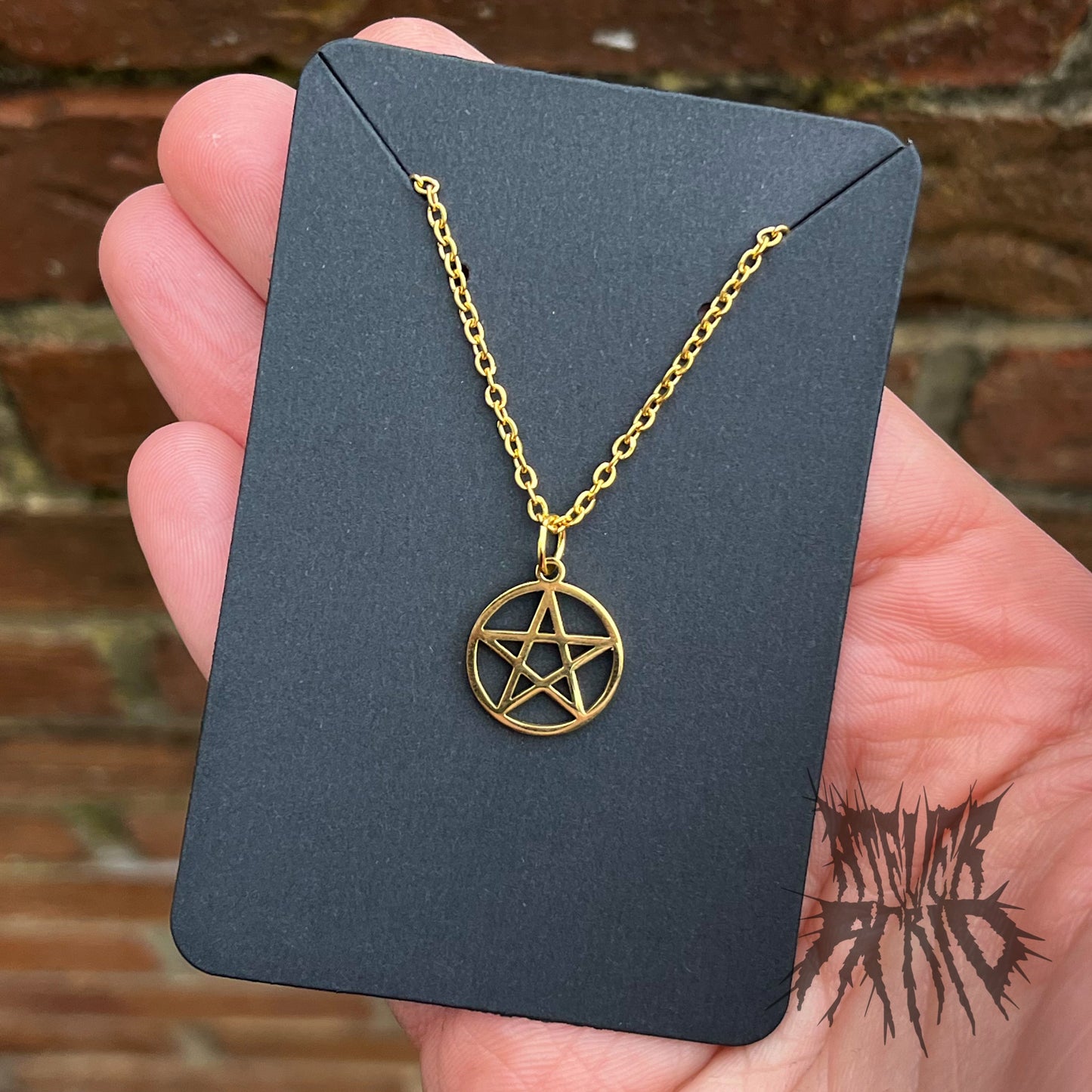 The Pentagram Necklace - Gold Stainless Steel Pentagram Necklace