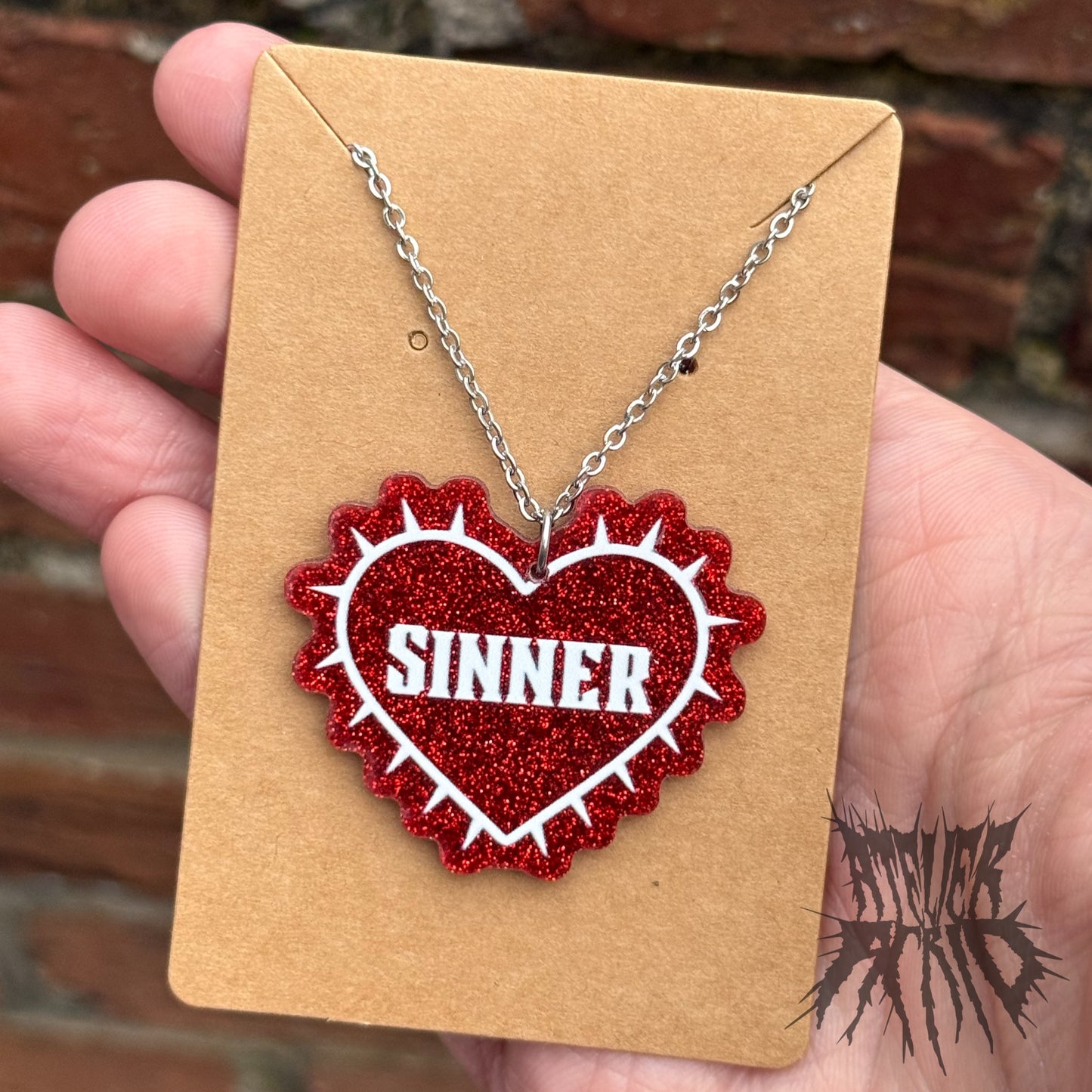 The Sinner Necklace - Gothic Valentines Necklace