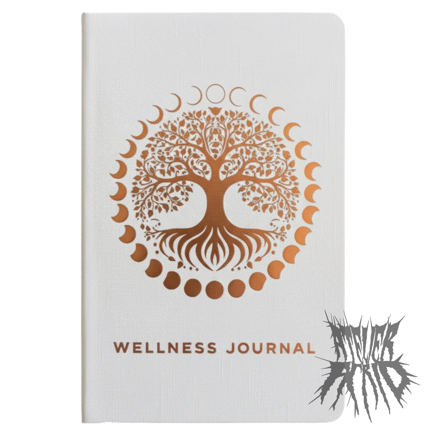 White & Rose Gold Wellbeing Journal - 120 pages