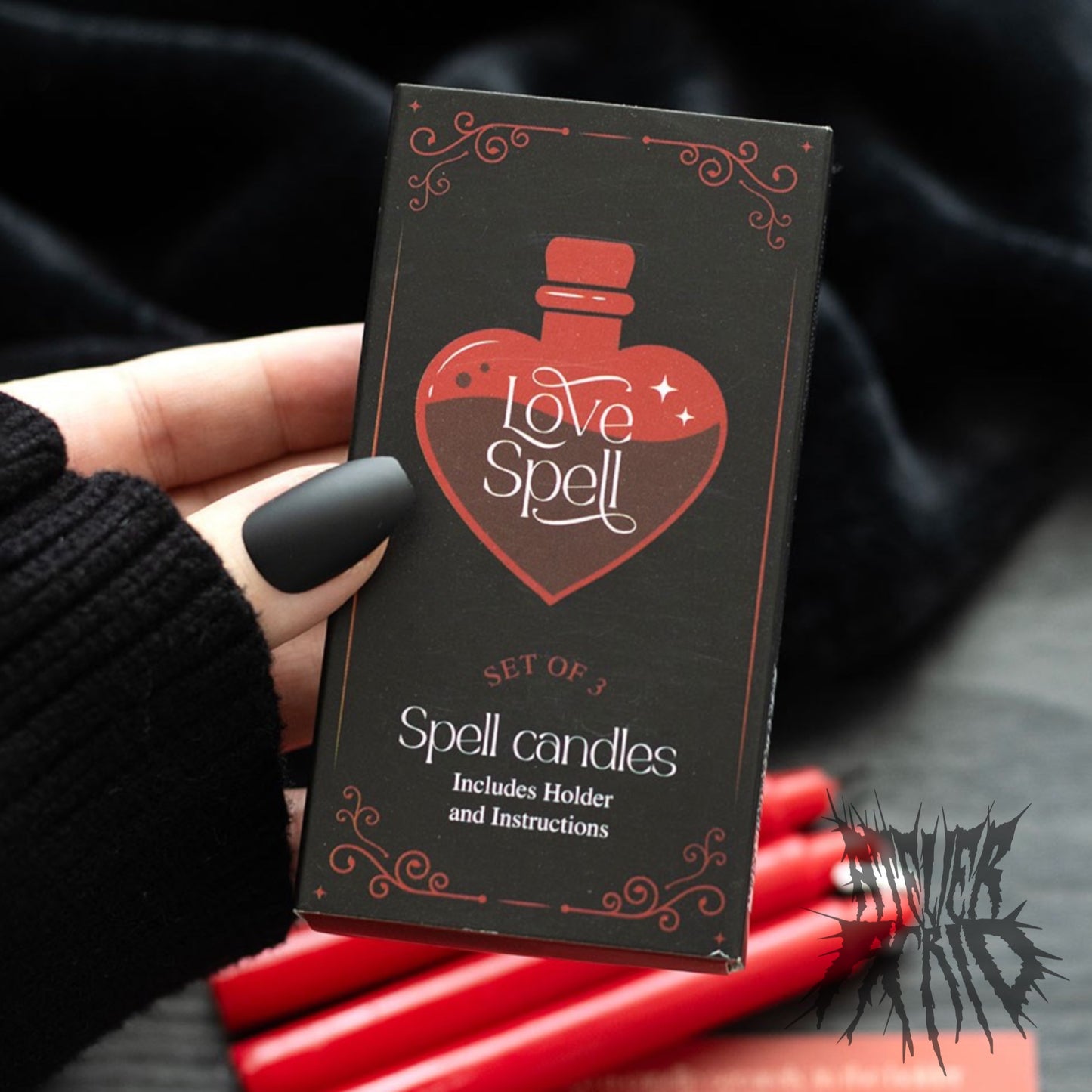 Set of Three Love Spell Candles In a Box