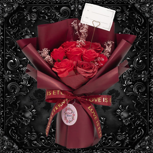 Large Red Rose Bouquet. Love is Eternal Bouquet with Gift Card