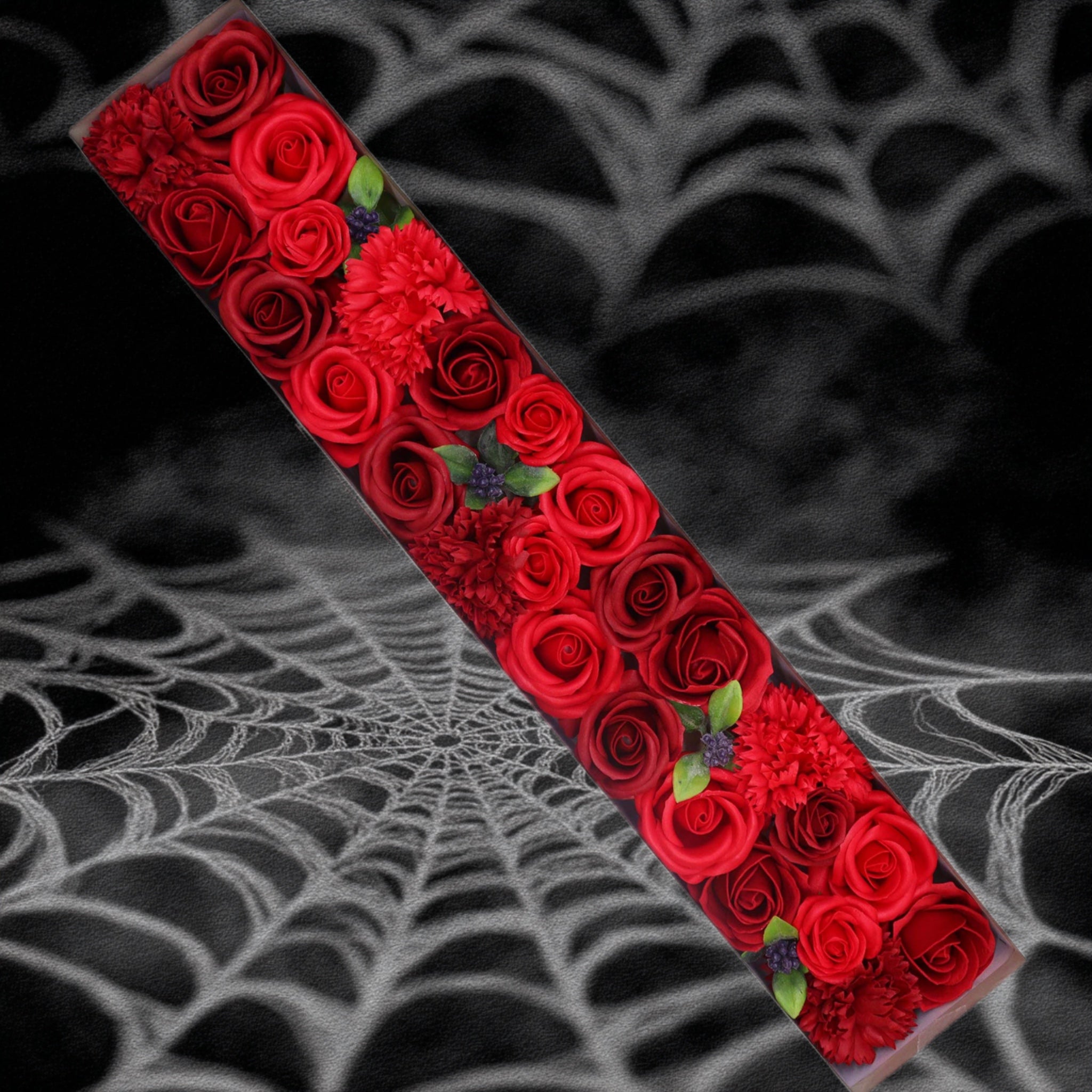Extra Long - Classic Red Roses - Gothic Valentines Gift - Soap Roses ...