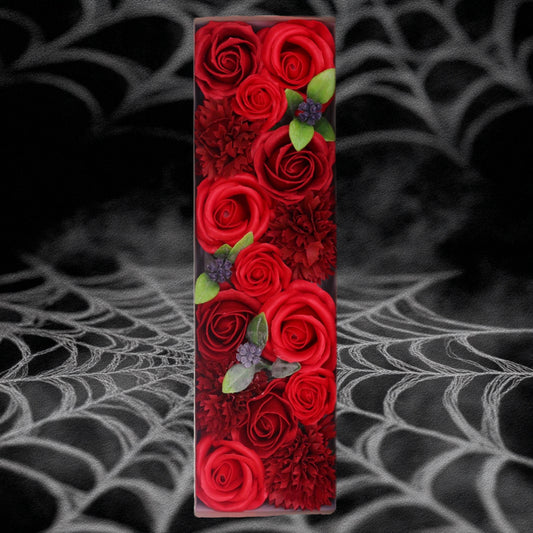 Long Box - Classic Red Roses - Gothic Red Roses - Soap Roses