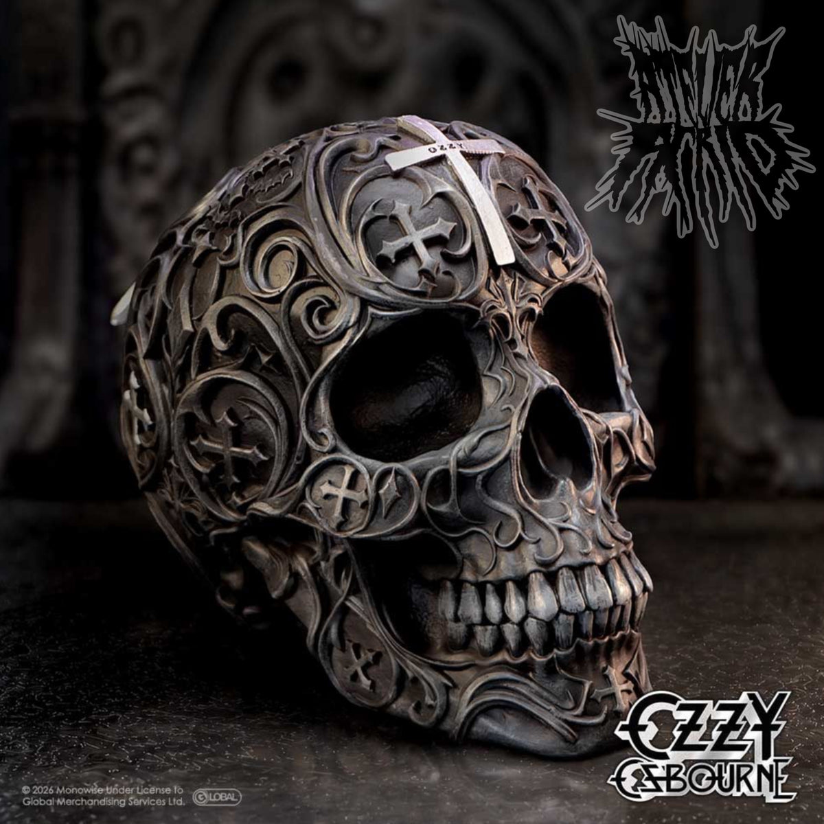 Ozzy Osbourne Prince of Darkness Skull 14.8cm