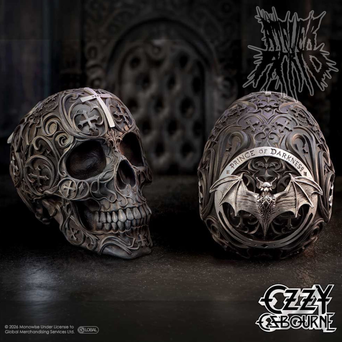 Ozzy Osbourne Prince of Darkness Skull 14.8cm