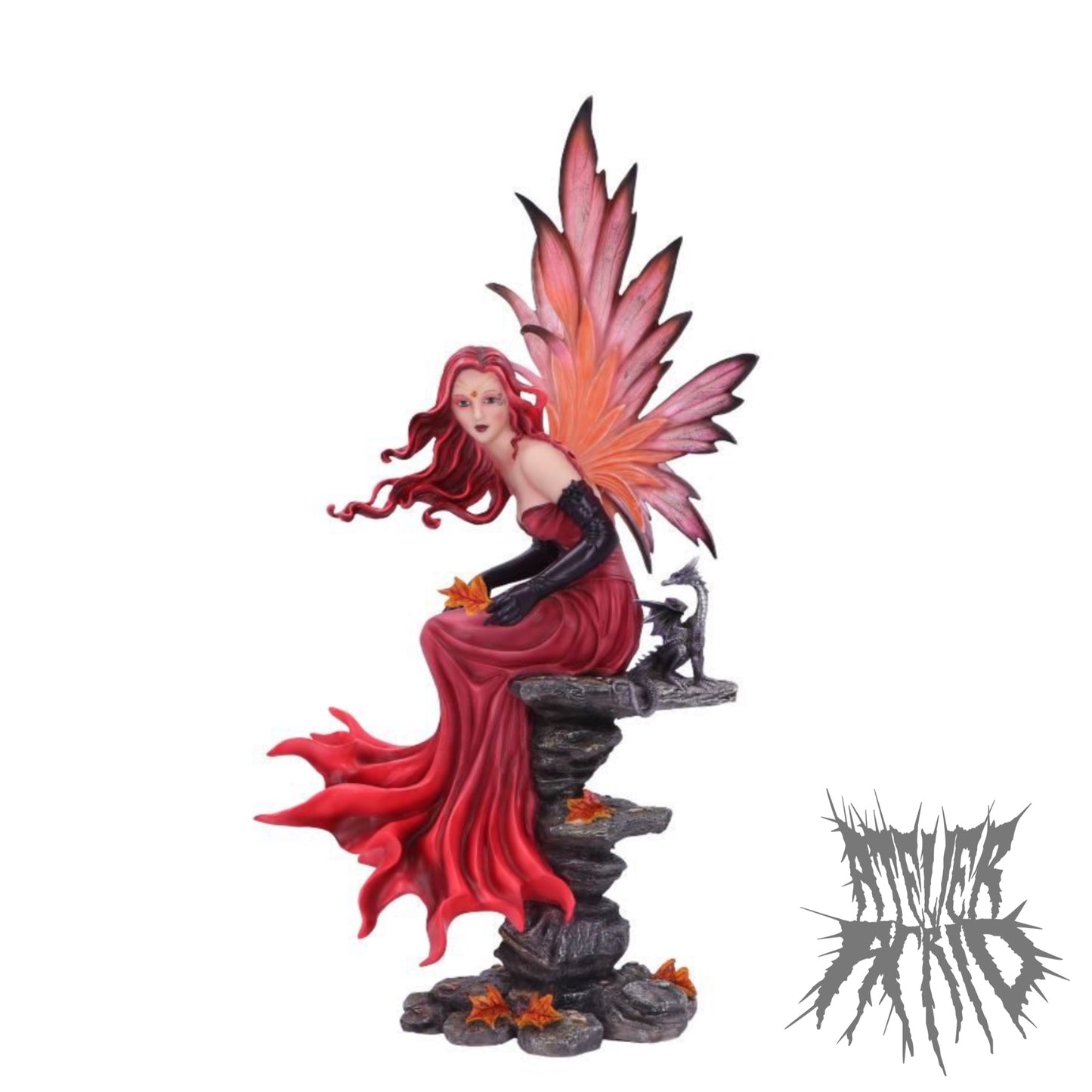 Carreen 60cm - Autumn Fairy with Dragon Figurine by Nemesis Now