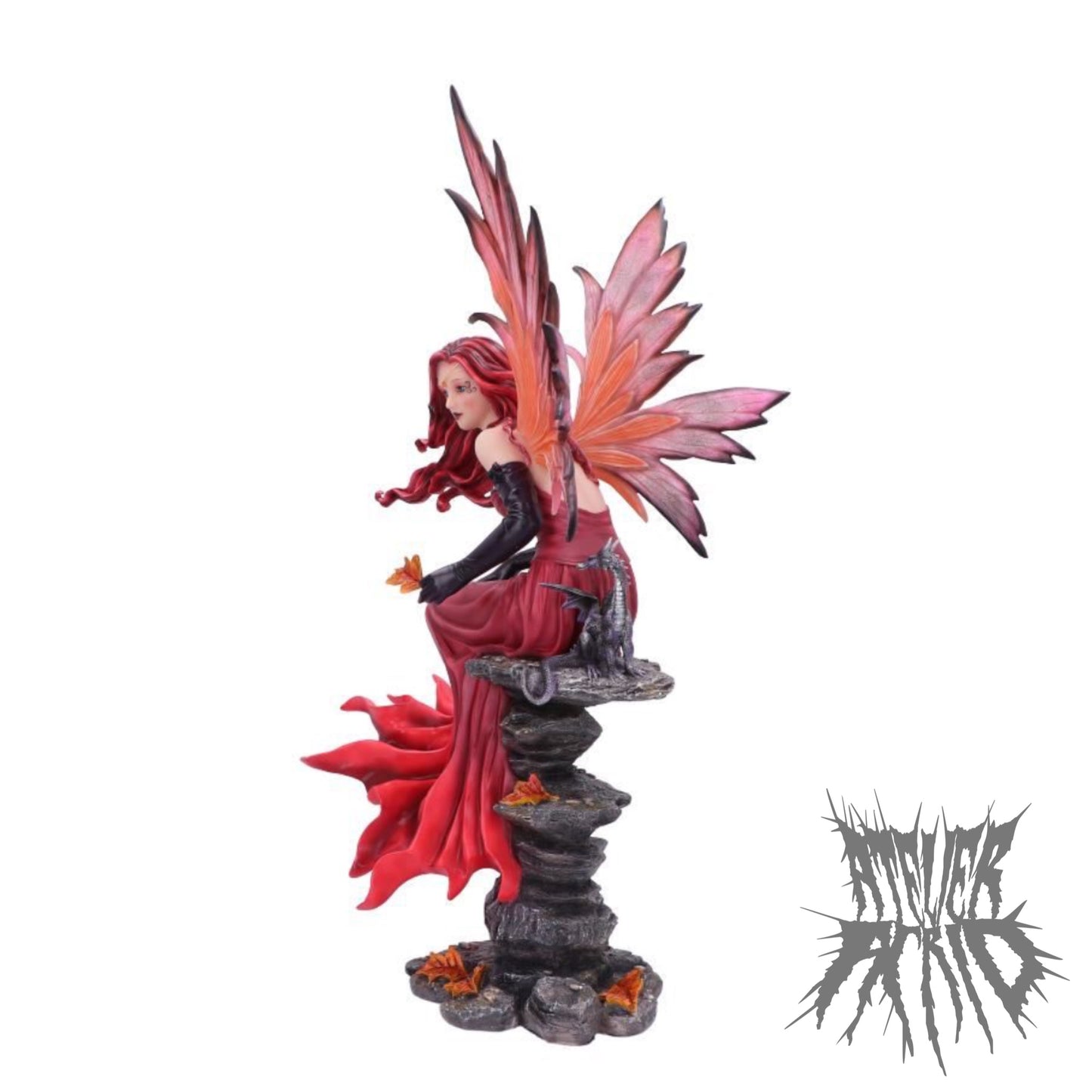 Carreen 60cm - Autumn Fairy with Dragon Figurine by Nemesis Now
