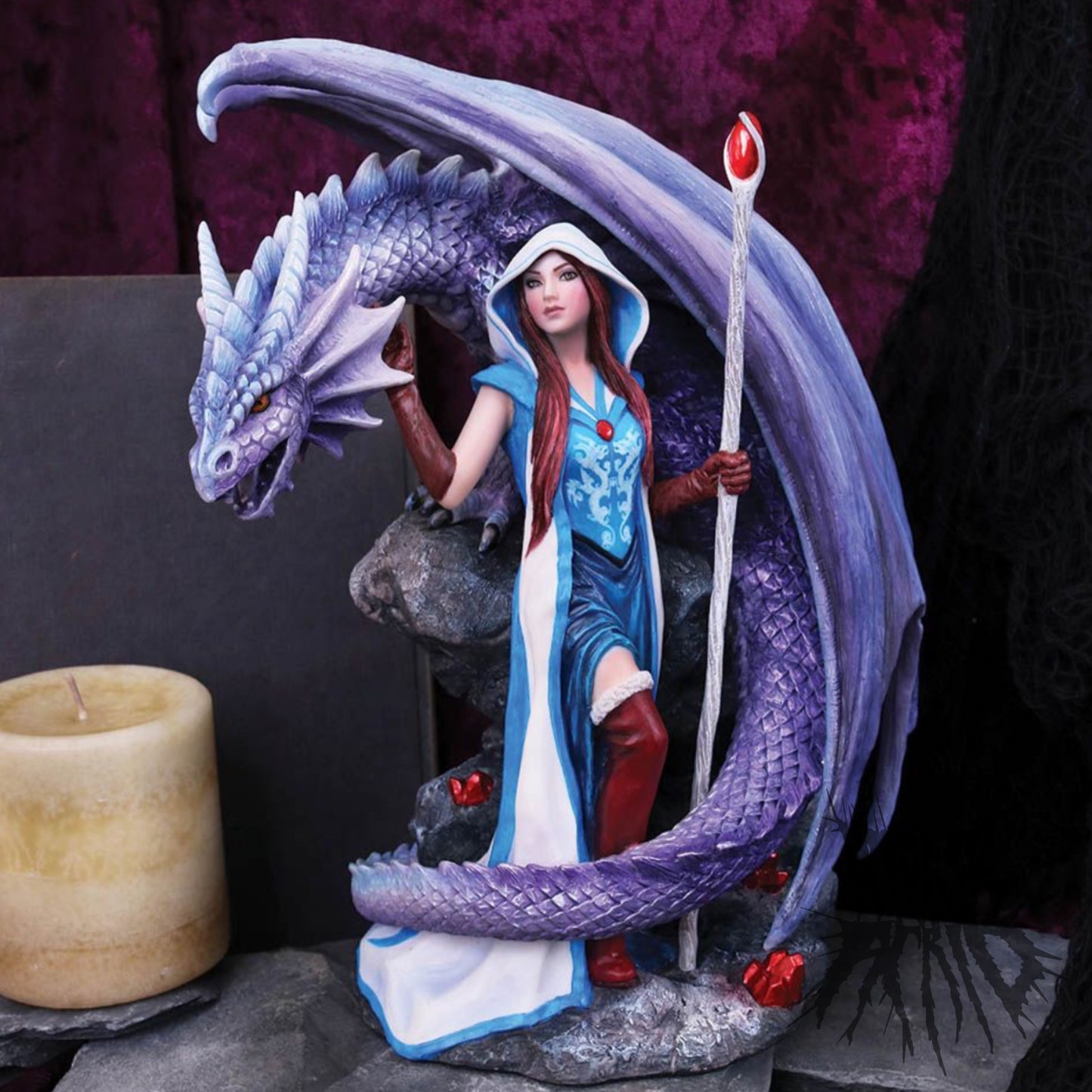 Dragon Mage by Anne Stokes 24cm Dragon Figurine