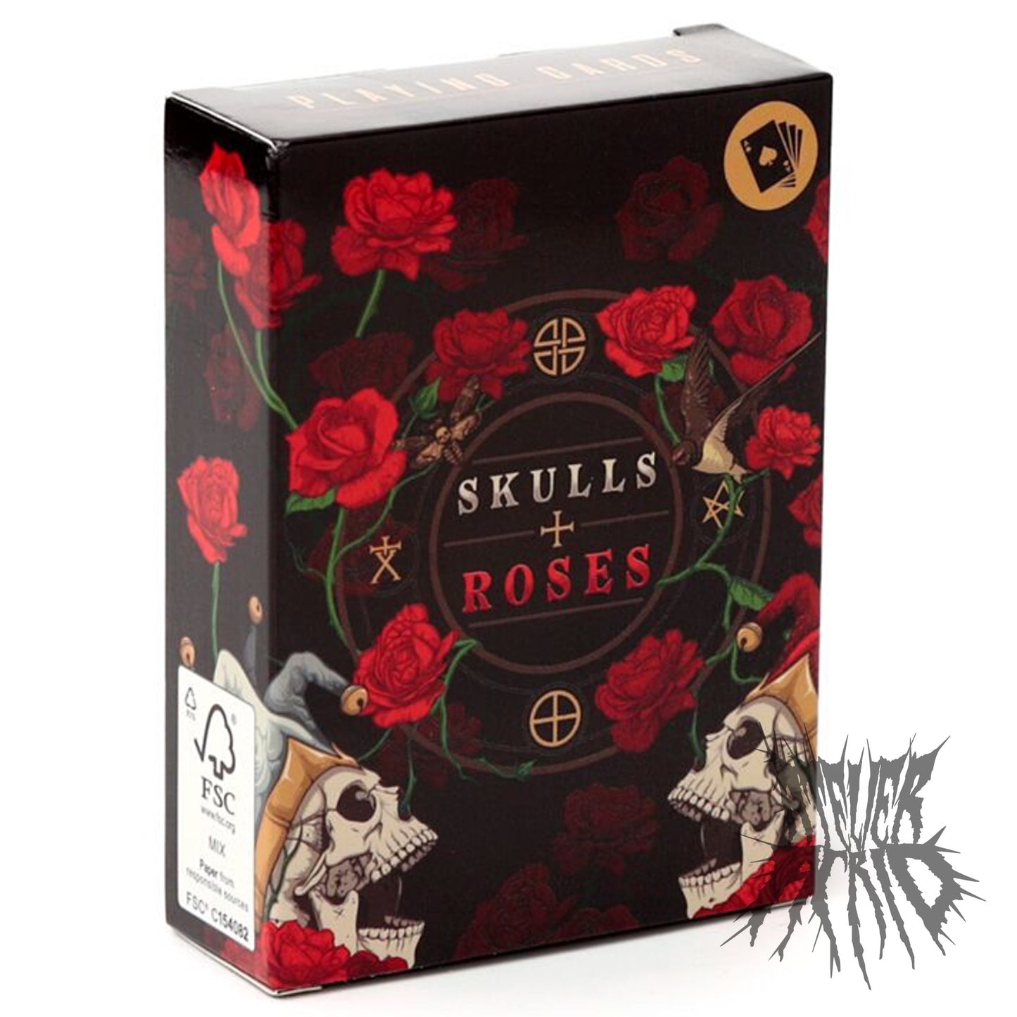 Skulls and Roses Standard Playing Card Deck - Gothic Playing Card Deck