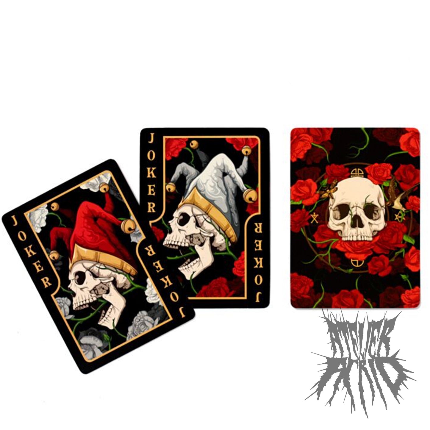 Skulls and Roses Standard Playing Card Deck - Gothic Playing Card Deck