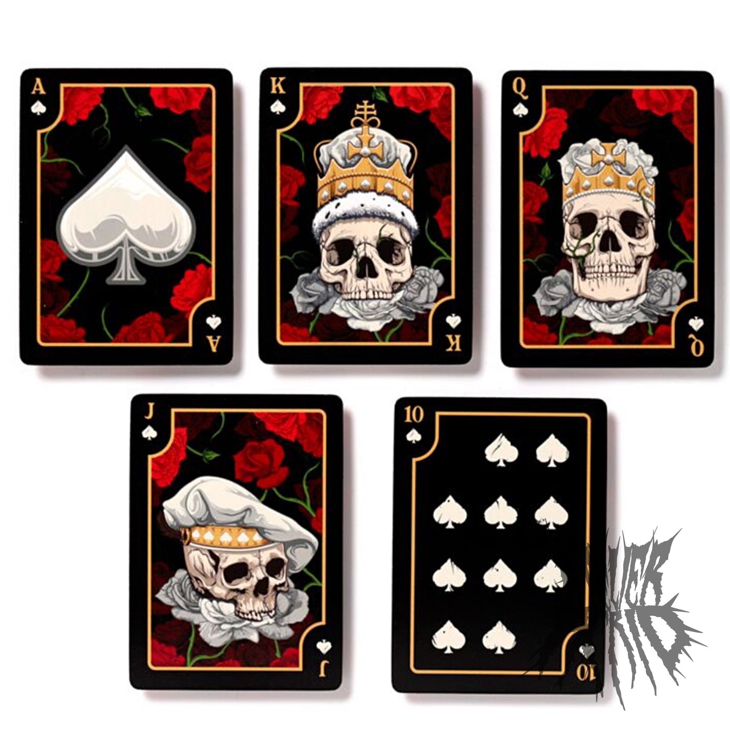 Skulls and Roses Standard Playing Card Deck - Gothic Playing Card Deck