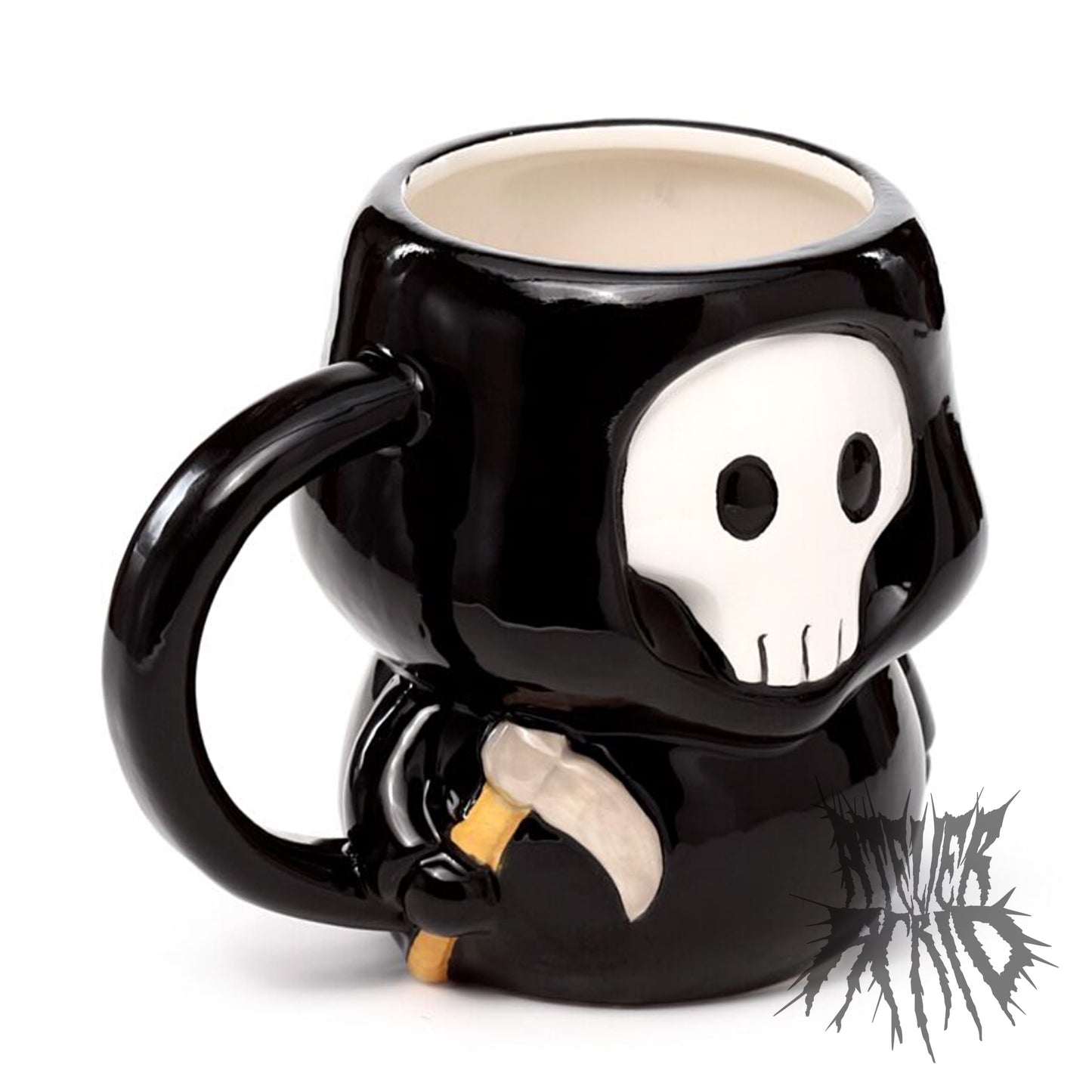 Skull Boy Ceramic Shaped Mug - Cute Grim Reaper Mug