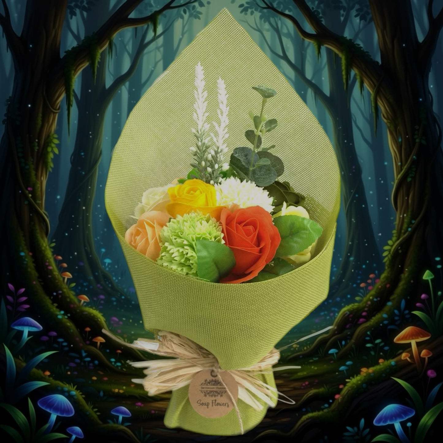 The Fairy Forest Bouquet. Standing Soap Flower Bouquet. Fairy Flowers