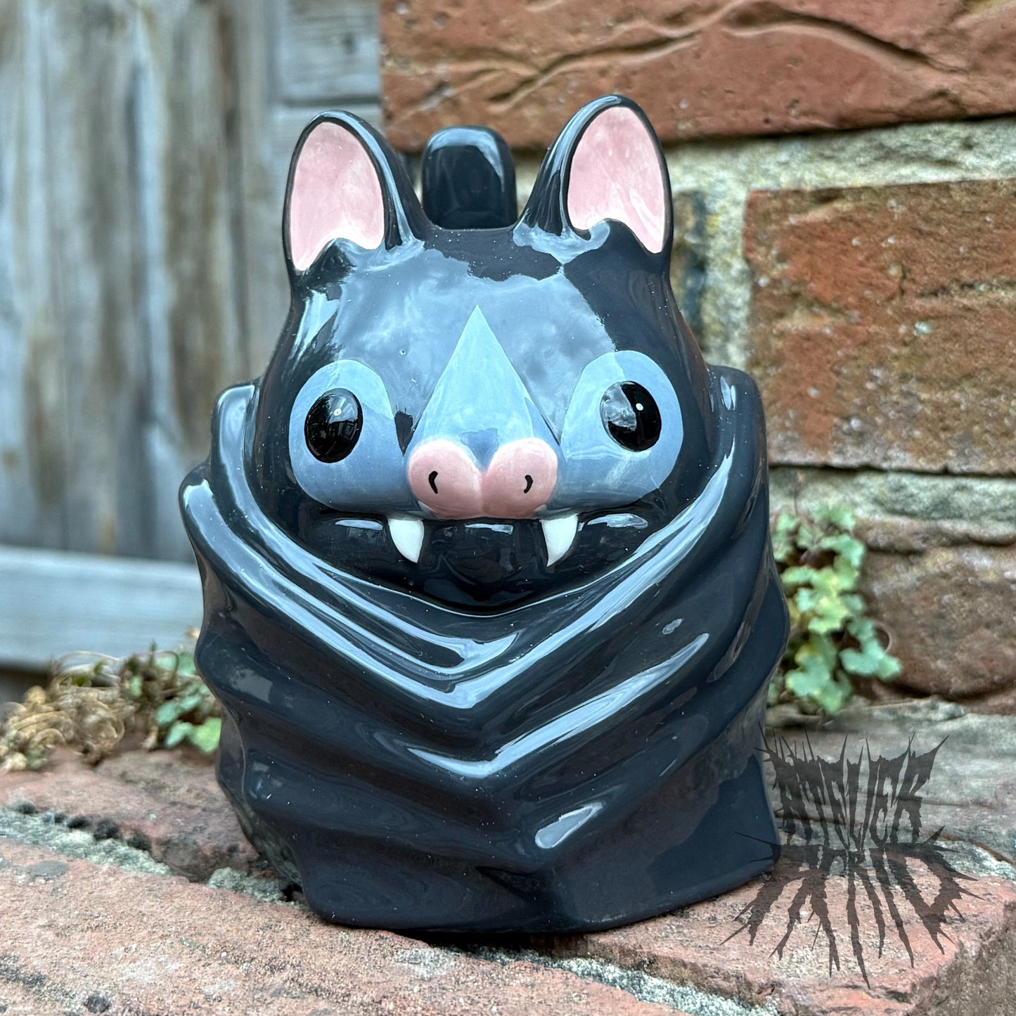 Bat Upside Down Ceramic Mug - Cute Halloween Mug