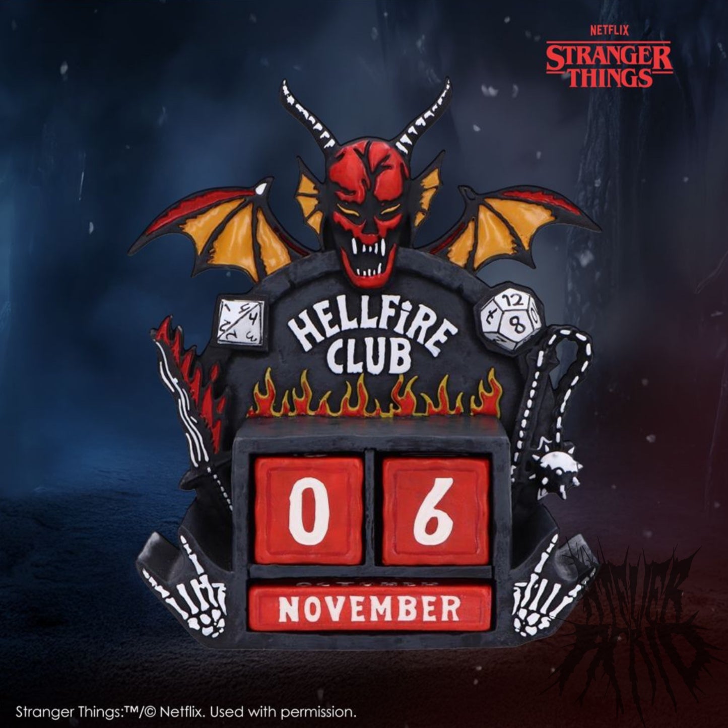 Stranger Things Hellfire Club Perpetual Calendar