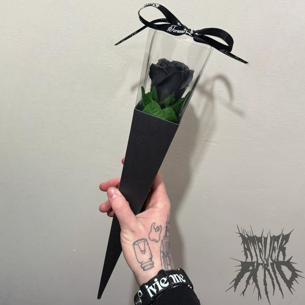 Luxury Black Rose. Gothic Rose Valentines Gift. Soap Rose