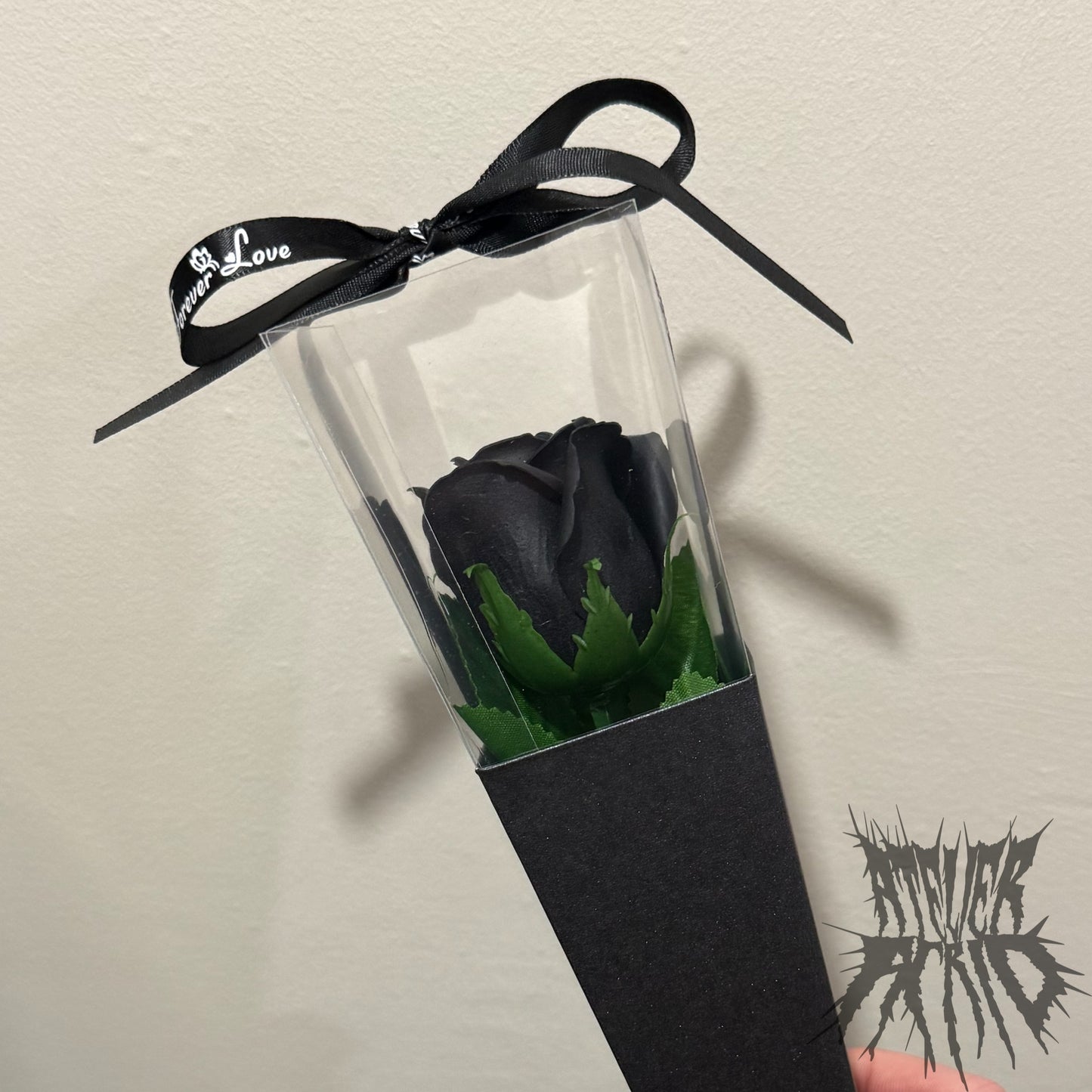 Luxury Black Rose. Gothic Rose Valentines Gift. Soap Rose