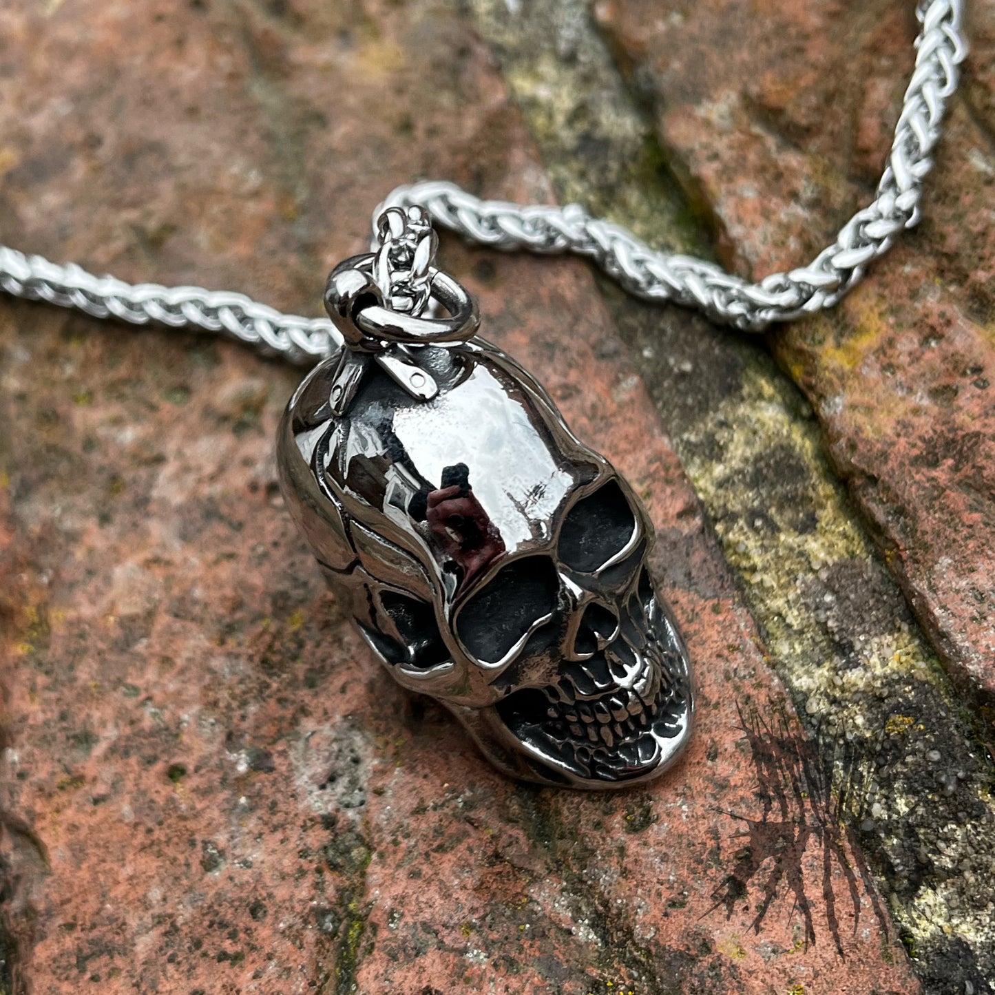 The Cranium Necklace - Stainless Steel Skull Necklace. Alternative jewellery