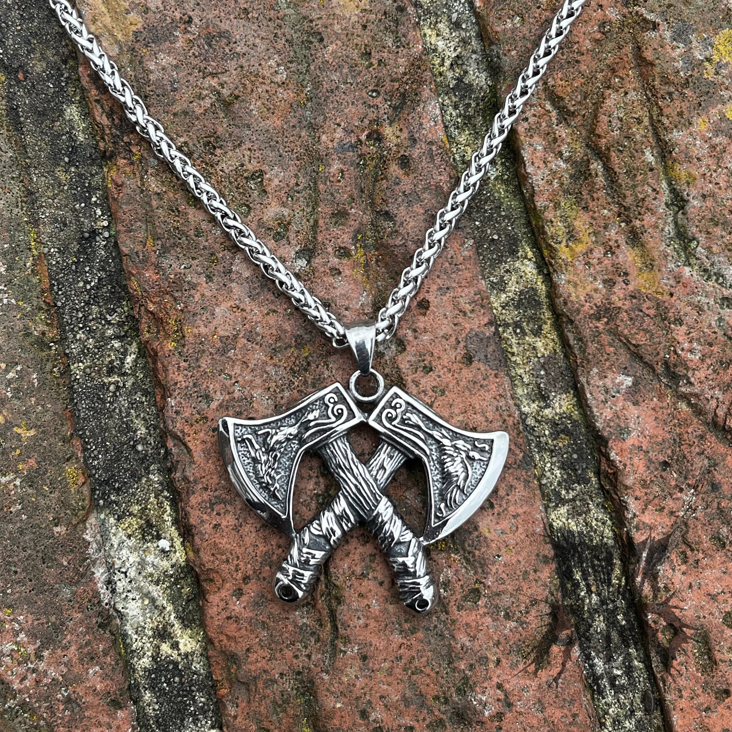 The Skeggøx Necklace - Stainless Steel Viking Axe Necklace. Alternative jewellery