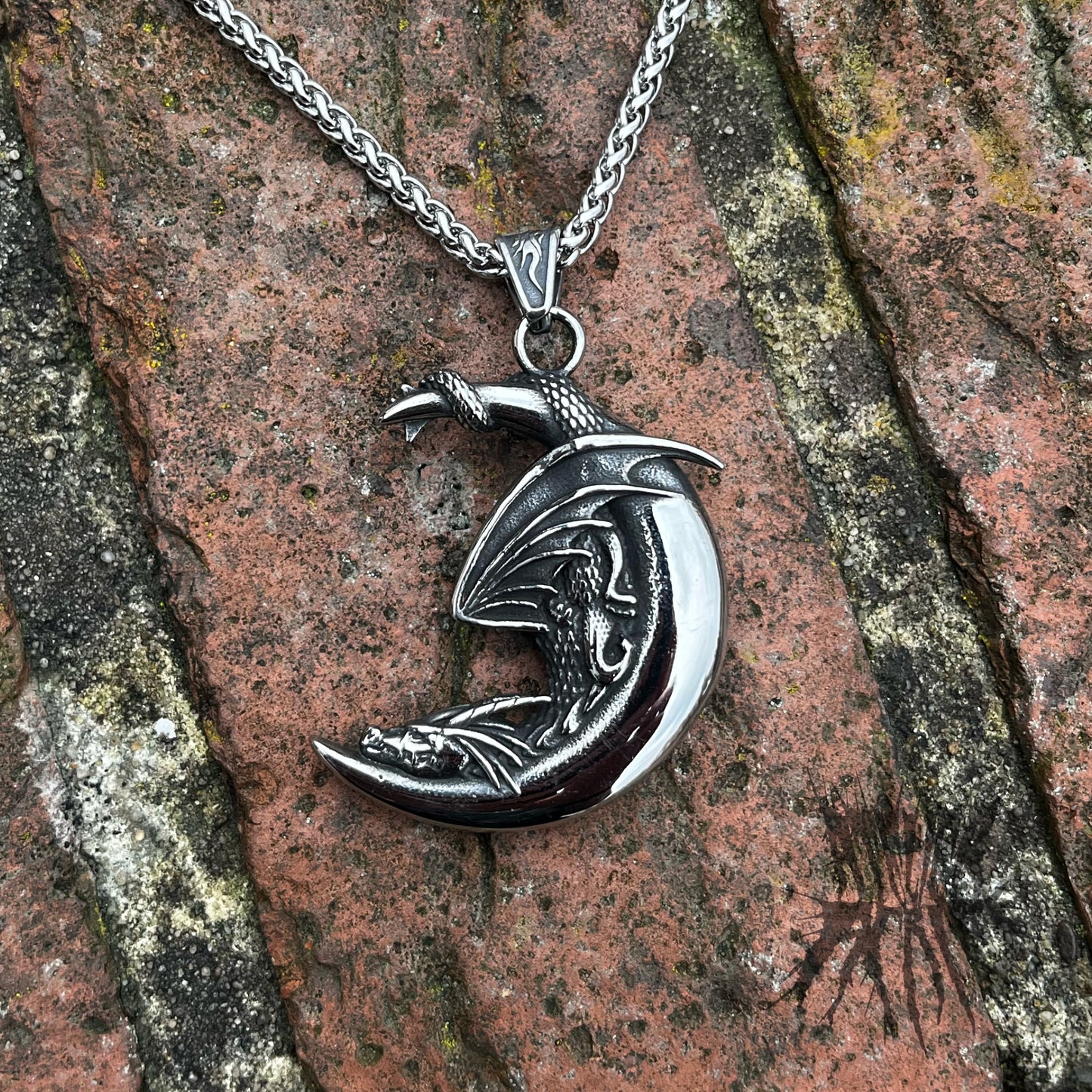 The Selene Necklace - Stainless Steel Dragon Necklace. Alternative jewellery