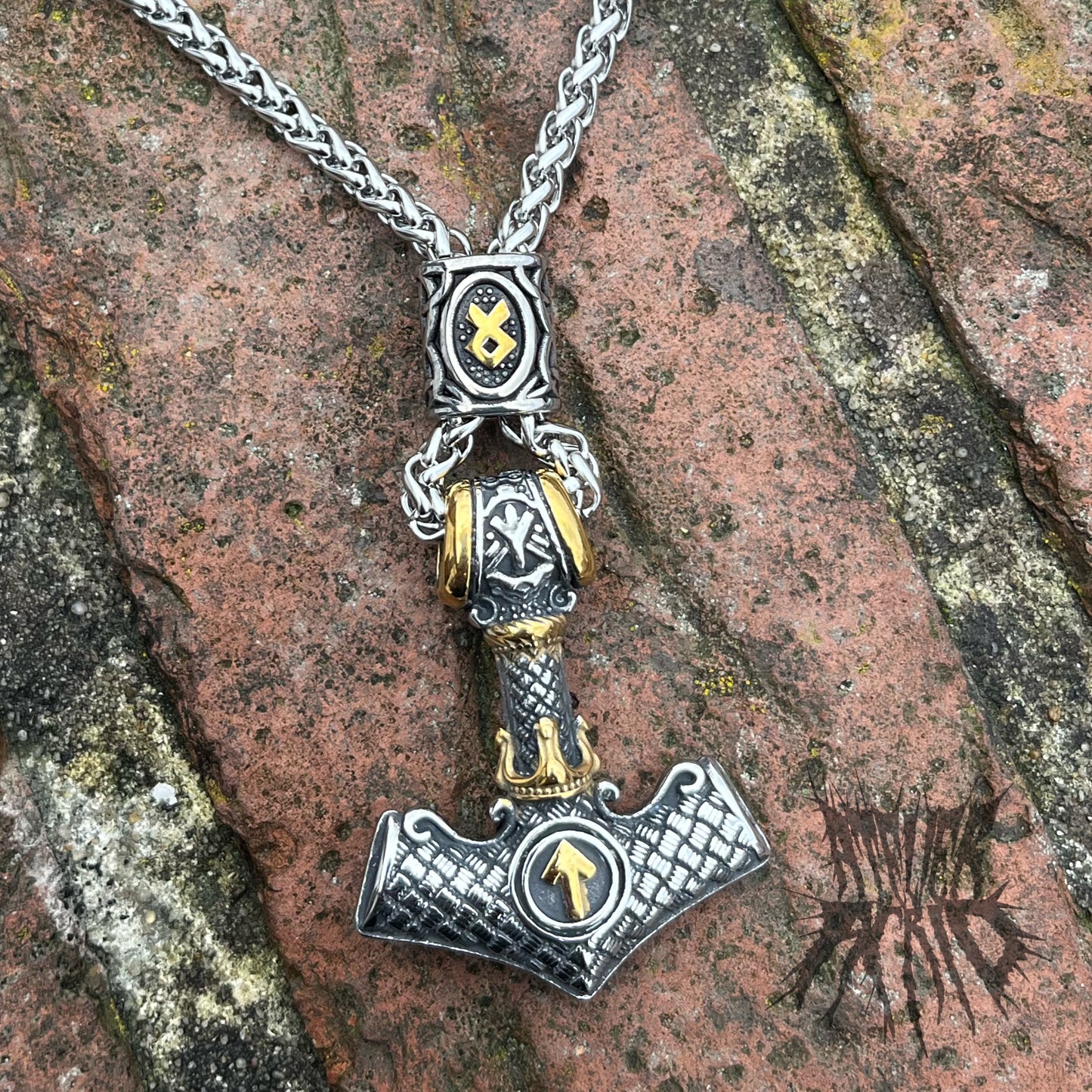 The Mjölnir Necklace - Stainless Steel Hammer of Thor Necklace. Alternative jewellery