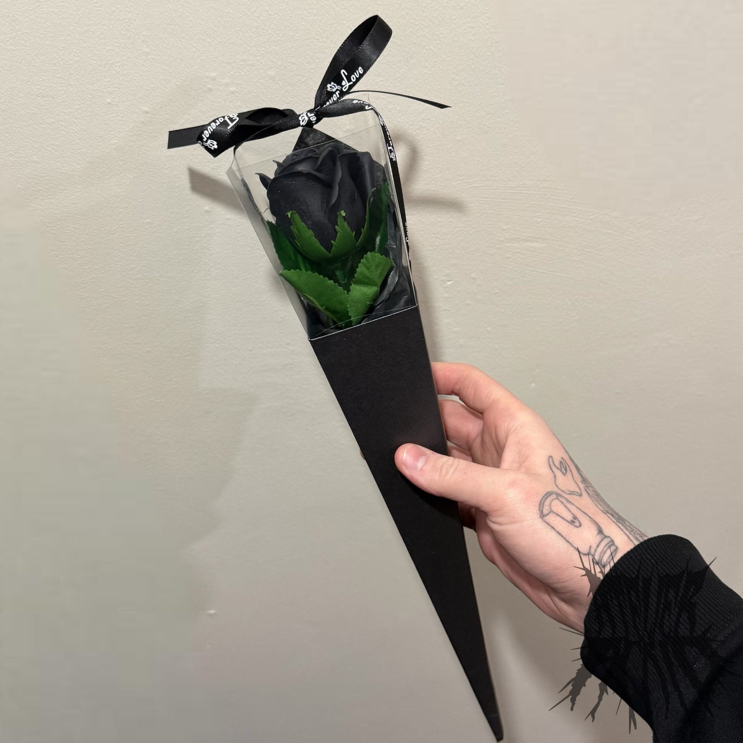 Luxury Black Rose. Gothic Rose Valentines Gift. Soap Rose