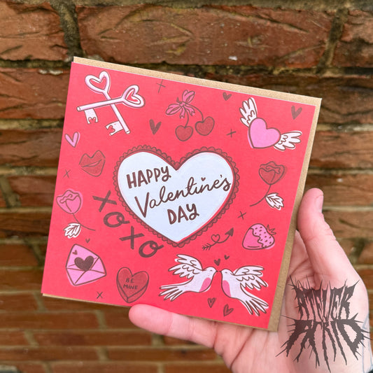 Tattoo Style Valentines Card by Helena Hartell