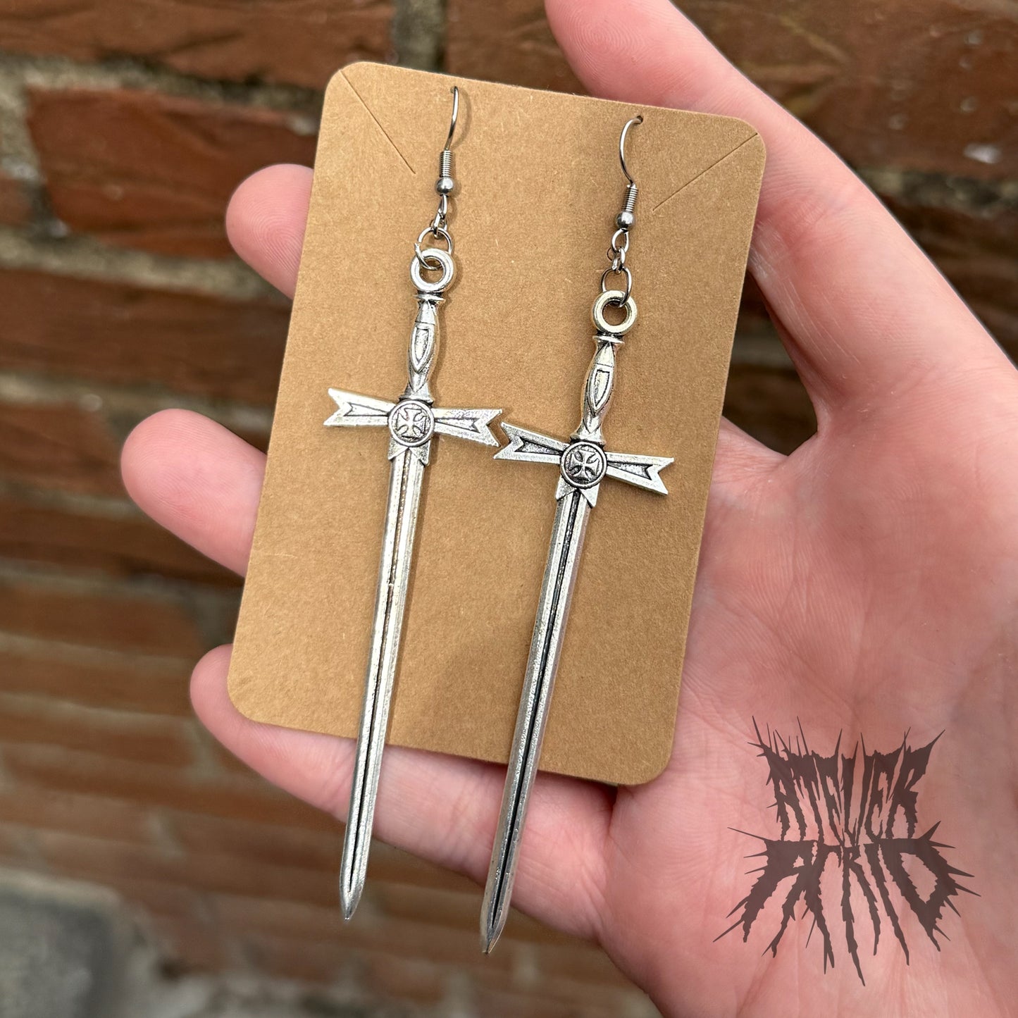 The Legbiter Earrings- Large Sword Earrings