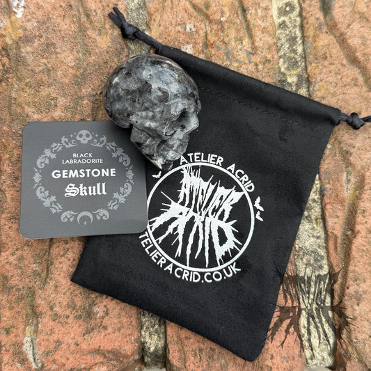 Black Labradorite Crystal Skull