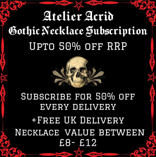 Gothic Necklace Subscription - 2x Mystery Necklaces (Worth up to £24)