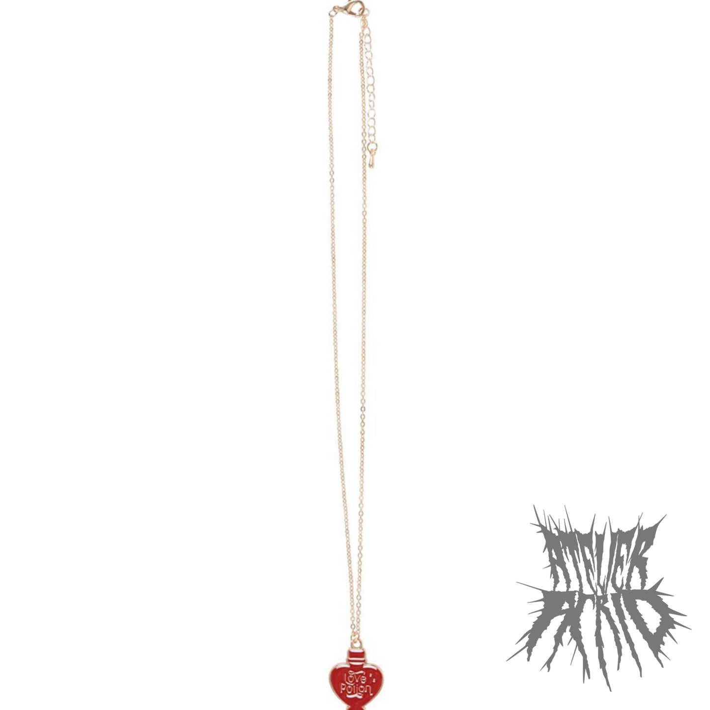 Love Potion Necklace Greeting Card - Stainless Steel