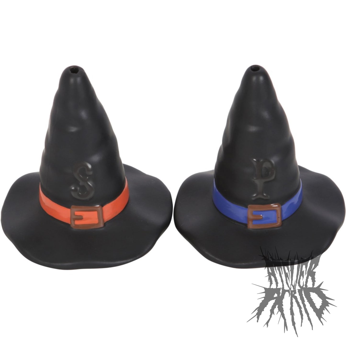 Witch Hat Salt and Pepper Ceramic Shakers